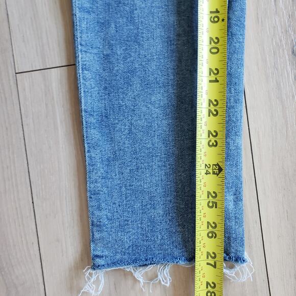 LOFT Jeans Womens 24x27 Modern Straight Leg Mid-Rise Medium Raw Frayed Hem Denim - Picture 6 of 10